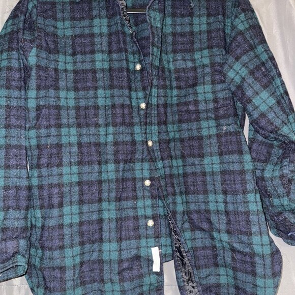 Vintage PENDLETON 100% Virgin Wool Authentic Black Watch Tartan Shirt Mens M - Picture 6 of 13